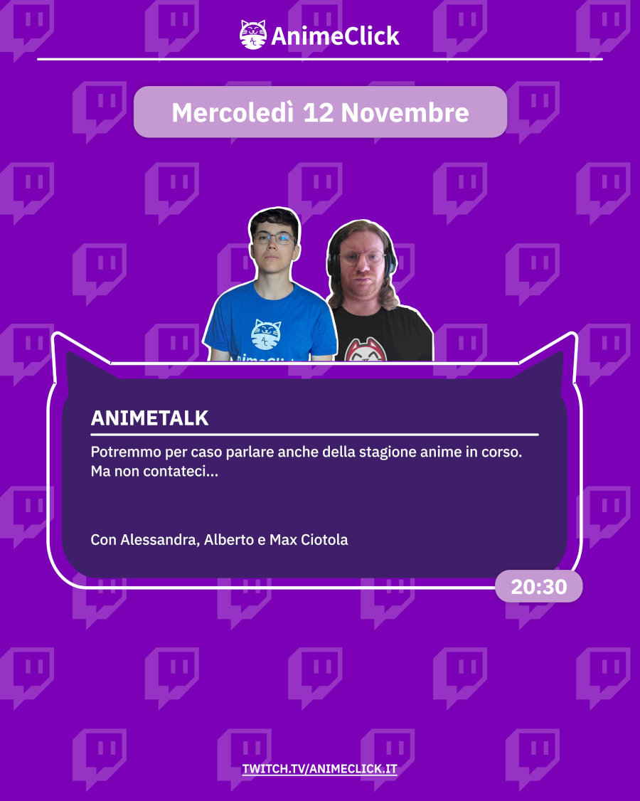 AnimeClick su Twitch: programma dal 10 al 16 novembre